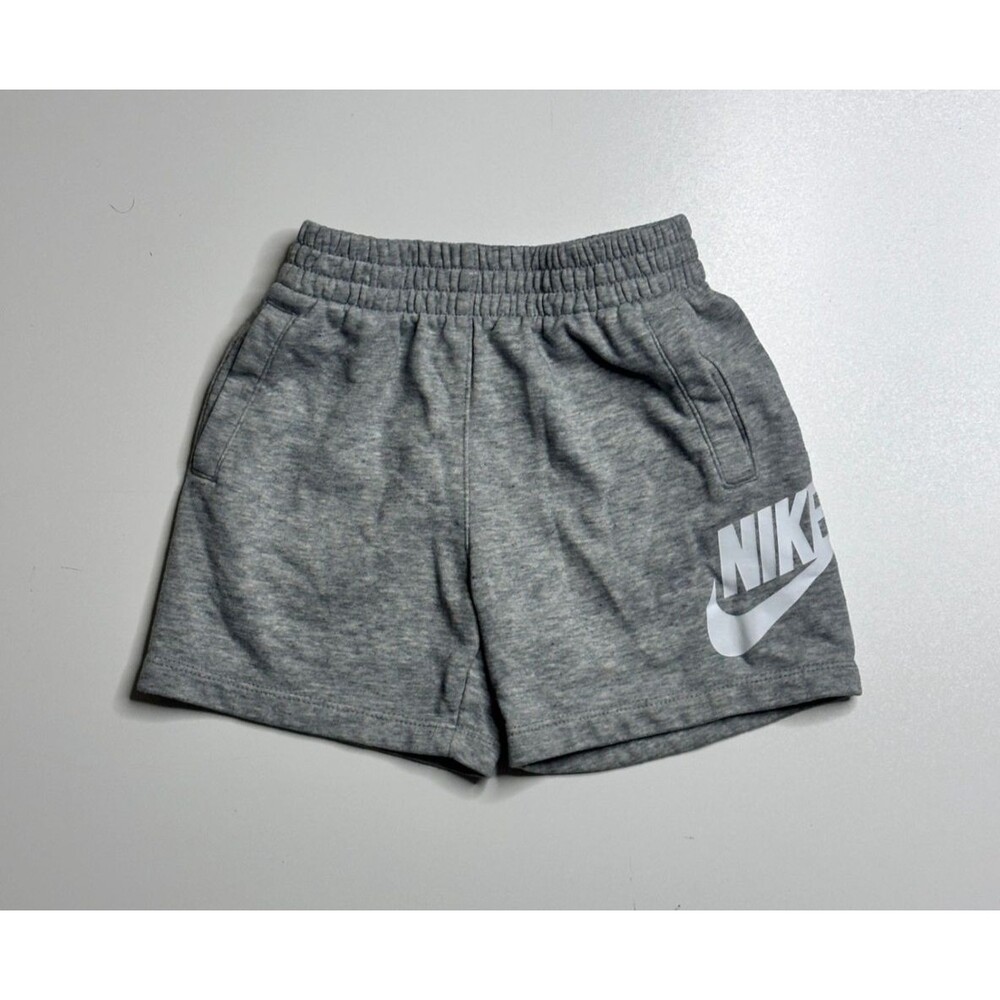 Nike Kids Fleece Shorts Gray Size 4 (3-4 Yrs)